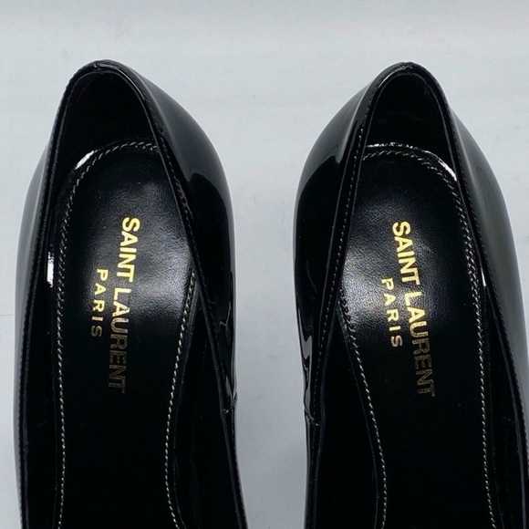 Yves Saint Laurent Black Patent Heels - Picture 4 of 9